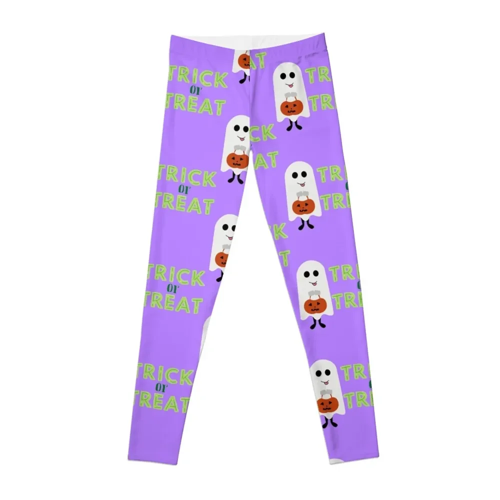 Dolcetto O Scherzetto Fantasma Con Leggings Di Zucca Leggings Sportivi Leggings Push Up Da Donna