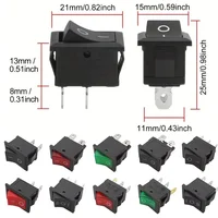10/30/100 Pcs KCD1 Snap - in Boat Rocker Switch - SPST ON - OFF, 2/3/4 Pin, 250V 6A (AC) / 125V 10A, 2P Toggle Power Snap Switch 2