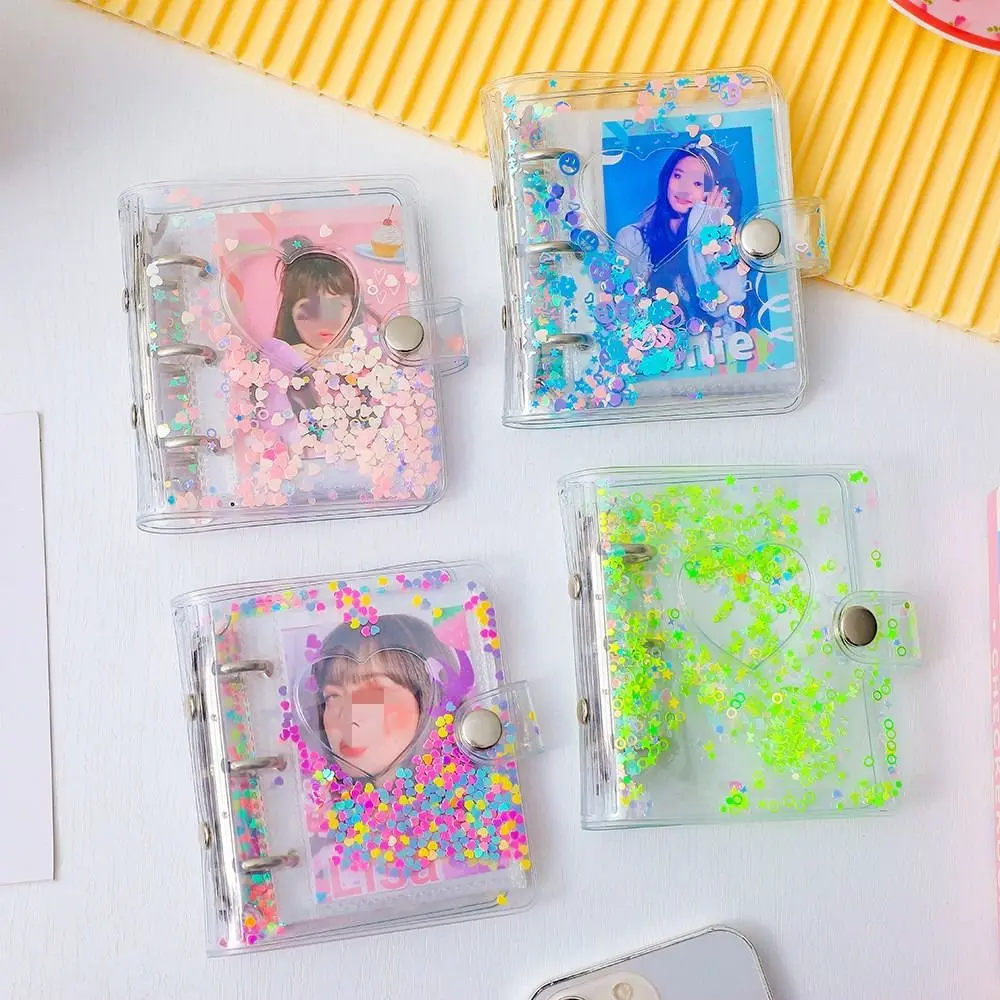 Sequin Glitter Mini 3/5 inches Photo Album Album PVC Photocard Holder Women ID Credit Card Holder Photocard Binder Name Card