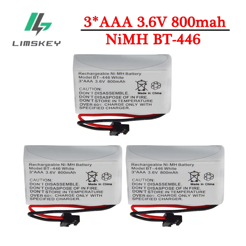 3.6V 800Mah Bt-446 Bt446 Bt-1005 Batteria Per Telefono Cordless Canon Bbty0503001 Bt-1004 Ge-Tl26402 Bt-504 Cph-488B Walkie-Talkie