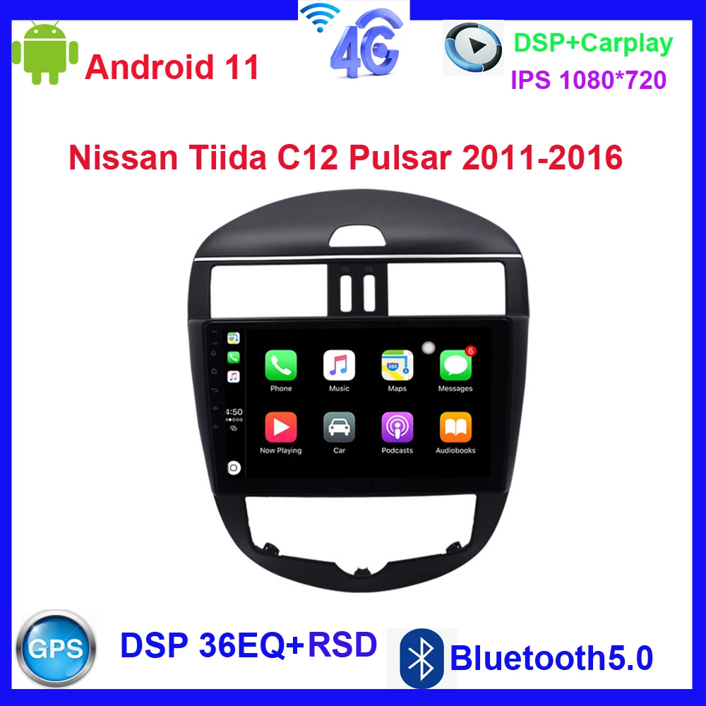 Android-4G-64G-For-NISSAN-Tiida-C12-Pulsar-2011-2016-BT-Car-Radio-Video ...
