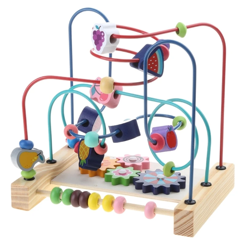 

Beads Wire Maze Roller Coasters Educational Toy Early Learning for Todder Kids