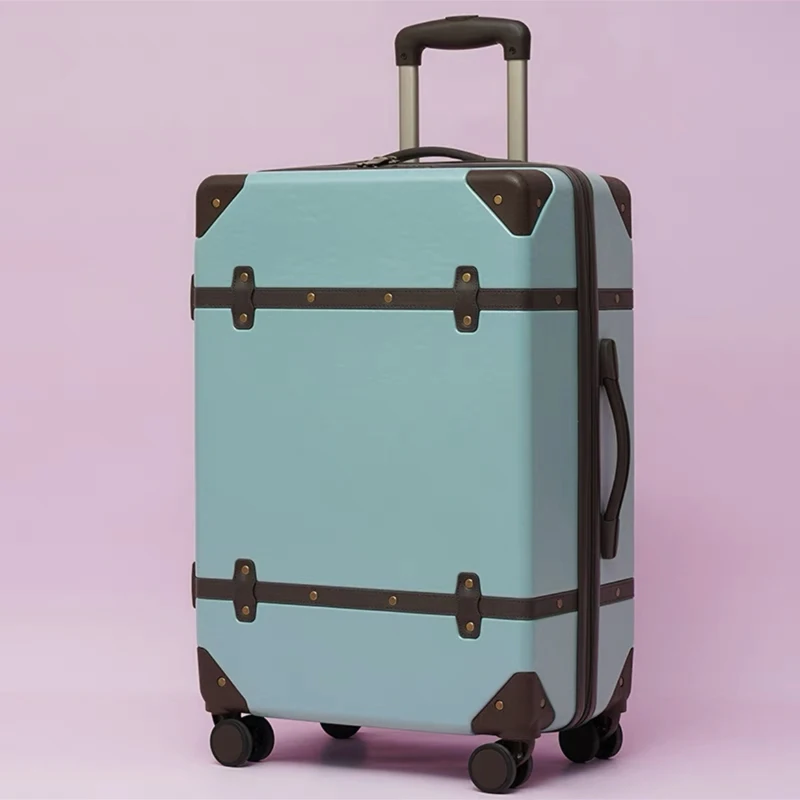 thumbnail image 1 of GraspDream-Equipaje de viaje de cuero PU Vintage para mujer, maletas con carrito de gran capacidad, rueda Universal, 20 ", 24", 28 ", 2 unids/set, 1 of 4