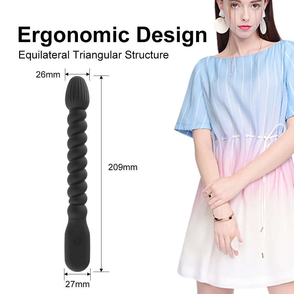 2023 new Vibrators Anal Beads 10 Speeds Female for Women Soft Butt Plug Stimulator Vibrating Gay Sex Toys for Men A_voghion.com