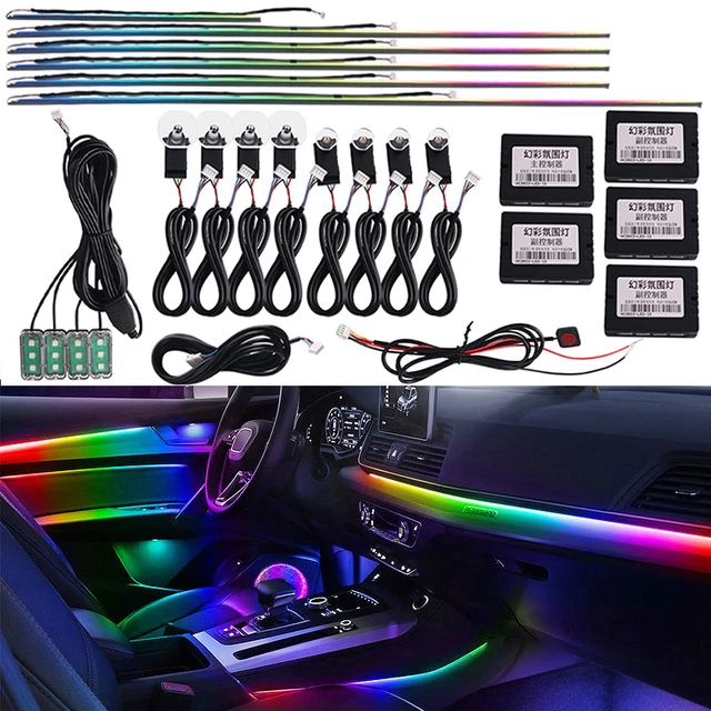6 in 1 Symphony car Ambient lights RGB car interior Acrylic light guide  fiber optic Universal Car decoration atmosphere lights - AliExpress