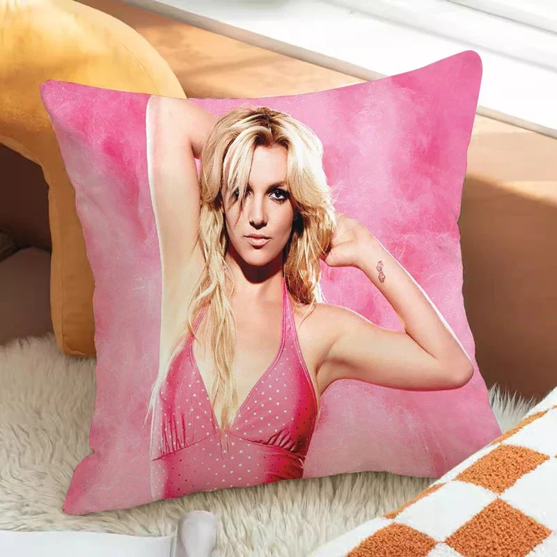 

Britney Spears Pillow Cases Decorative Pillows Covers Sofa Cushions Pillowcase Decor 40x40 Cushion Cover 45*45 Car Decoration