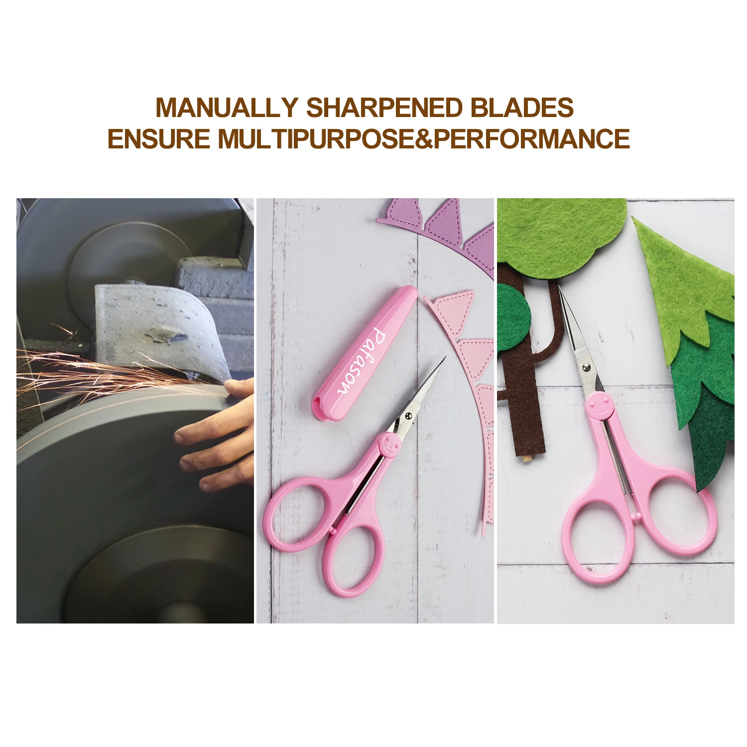 Craft Scissors 4 in Stainless Steel Detail Craft Scissors Set with Safety Cover for Scrapbooking Paper Cutting Sewing Embroidery Quilting