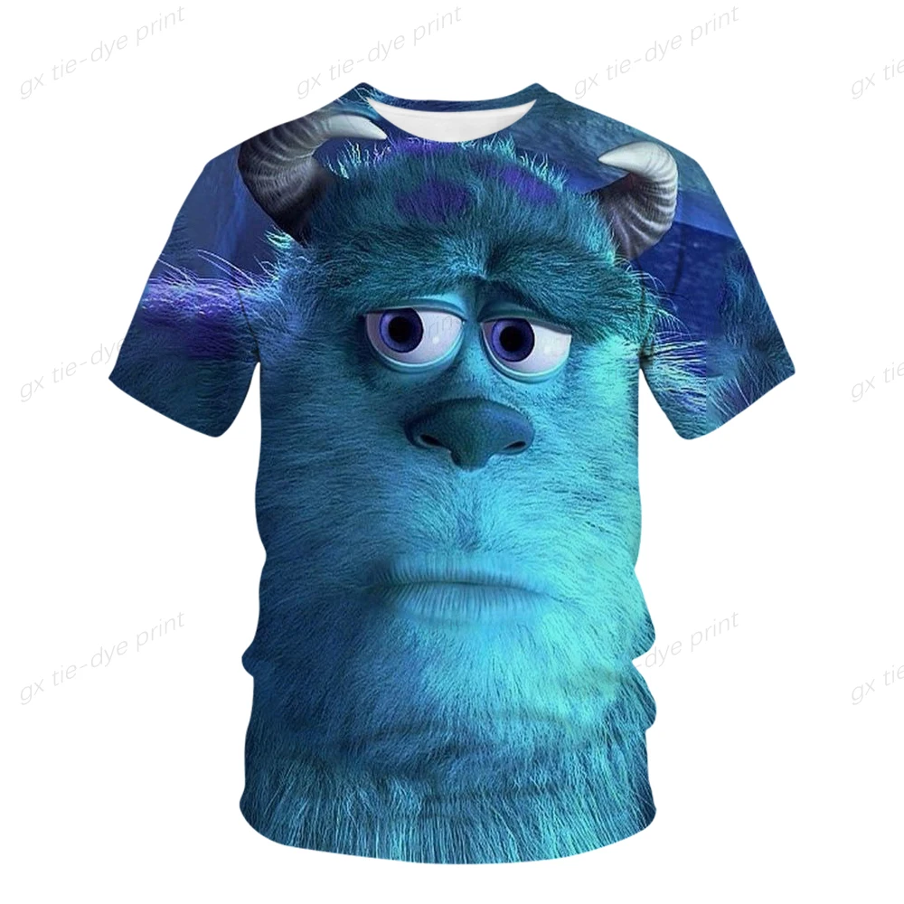 

Детская футболка Disney Корпорация монстров, детская одежда с мультяшным рисунком для маленьких девочек, футболки для мальчиков, милая летняя детская футболка