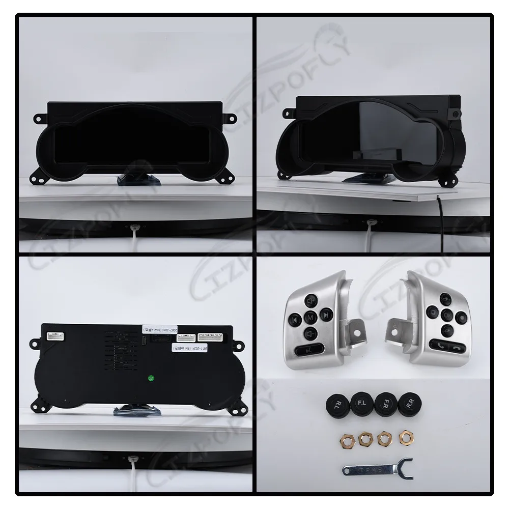 Tablero de instrumentos digitales para coche, para TOYOTA LAND CRUISER FJ 2007-2022, pantalla de medidor de instrumentos automático, unidad principal TPMS, cabina Virtual 6