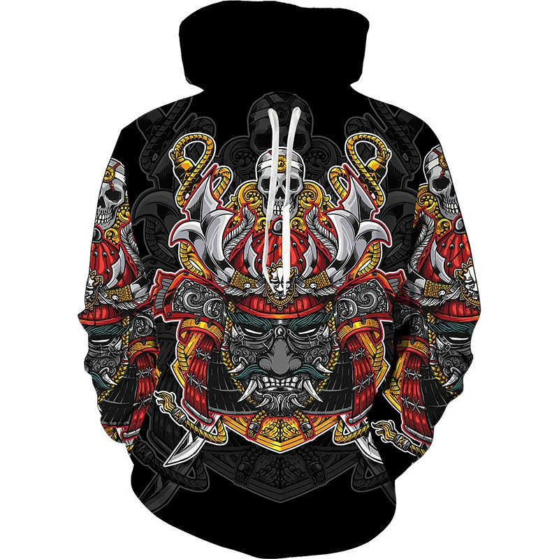 thumbnail image 1 of Sudadera con capucha de anime 3D más nueva y popular, sudadera de samurái japonesa, jersey negro de moda para hombres y mujeres, ropa de otoño y primavera para hombres, 1 of 5
