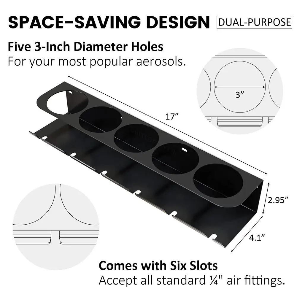 Hand Power Tool Organizer Wall Mounted Shelf For Workshop Garage Aerosol Spray Can Holder Car Brushes Bottle Organizer Holder 6