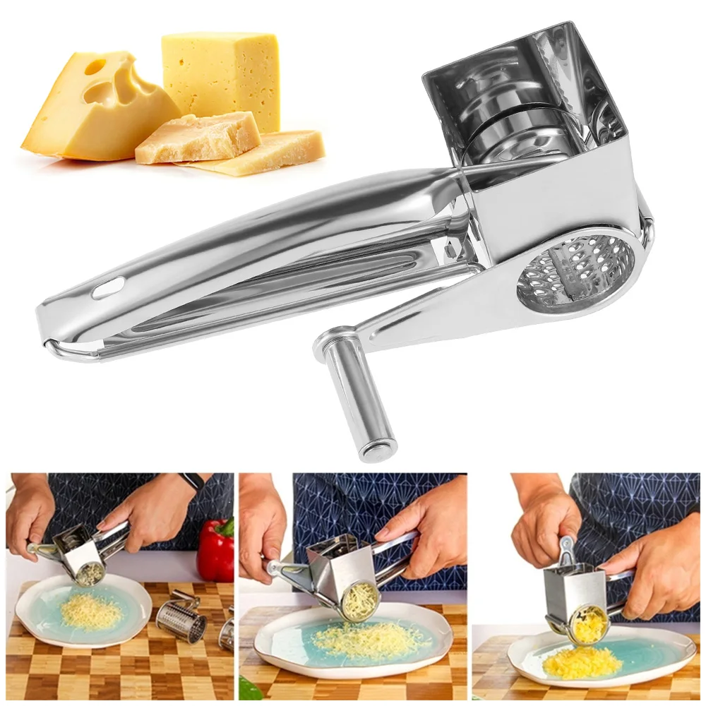 Three in One Hand Rotating Cheese Planer Creative Kitchen Tool Cheese  Cheese Grater Multifunctional Cheese Grater