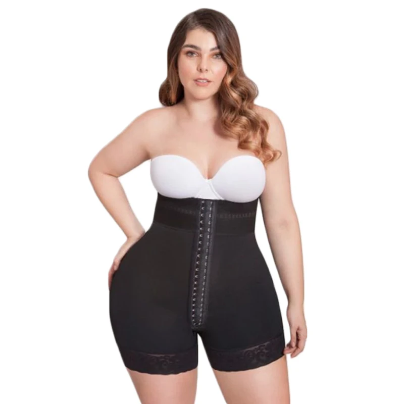Double Compression Butt Lifter Zipper Shorts High Waisted Butt Pads Seamless Hip Enhancer Breathable Underwear Tail Lift Effect