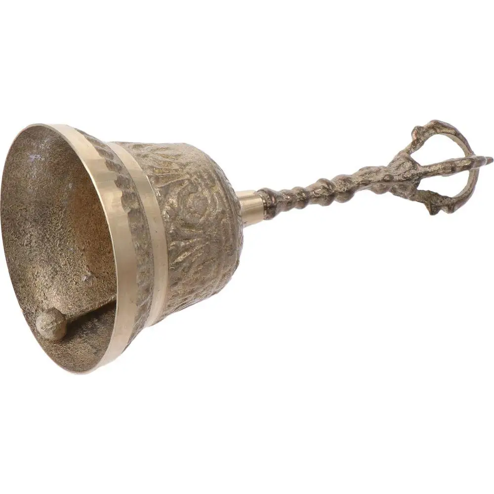 1PC Hand Bell,High Brass Antique Handbell for Home Decoration and Hotel Service