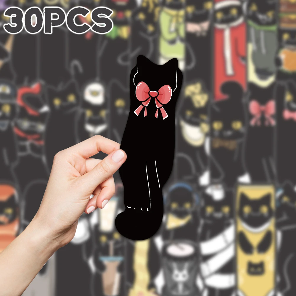 cute black cat bookmark new year gift Back to school book decorative cards reading label Stationery Gifts for Book Club 30pcs