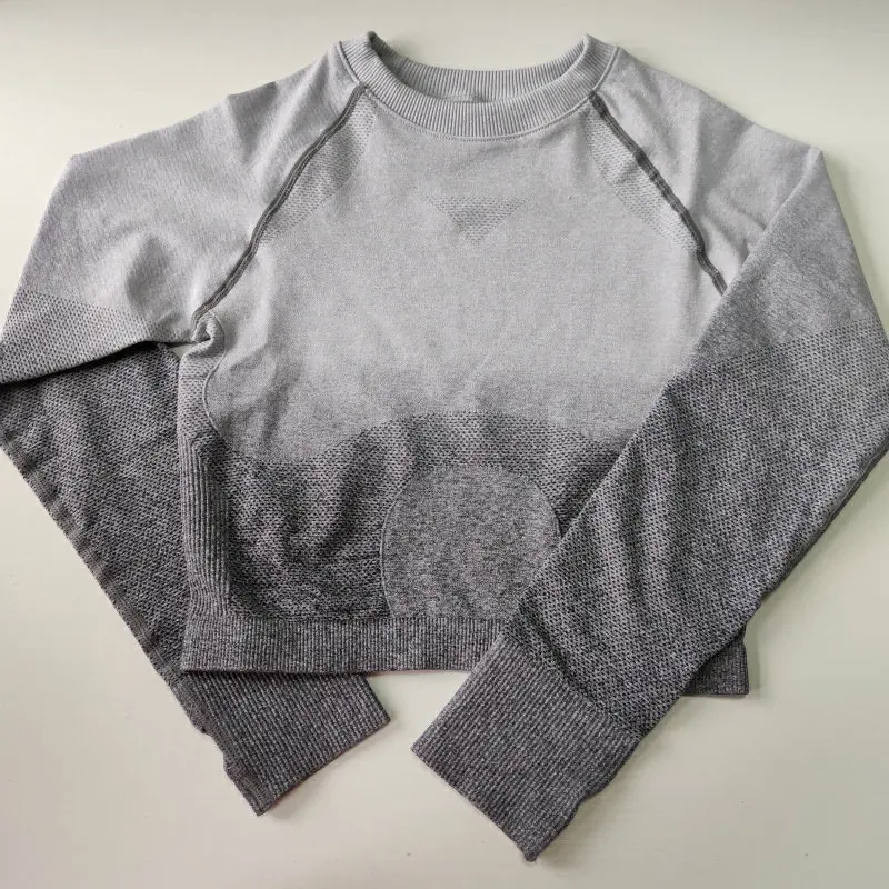 Nepoagym Women Cropped Seamless Long Sleeve Top Crop Top Women Workout Shirts for Sports Tops Gym