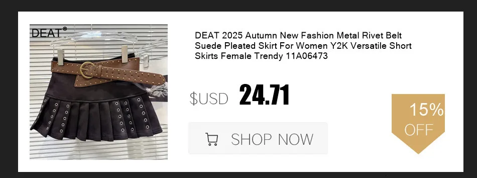 DEAT 2025 Autumn Winter New Fashion Solid Color PU Leather Boot Short Pant For Women High Waist Versatile Shorts Female 11A07168