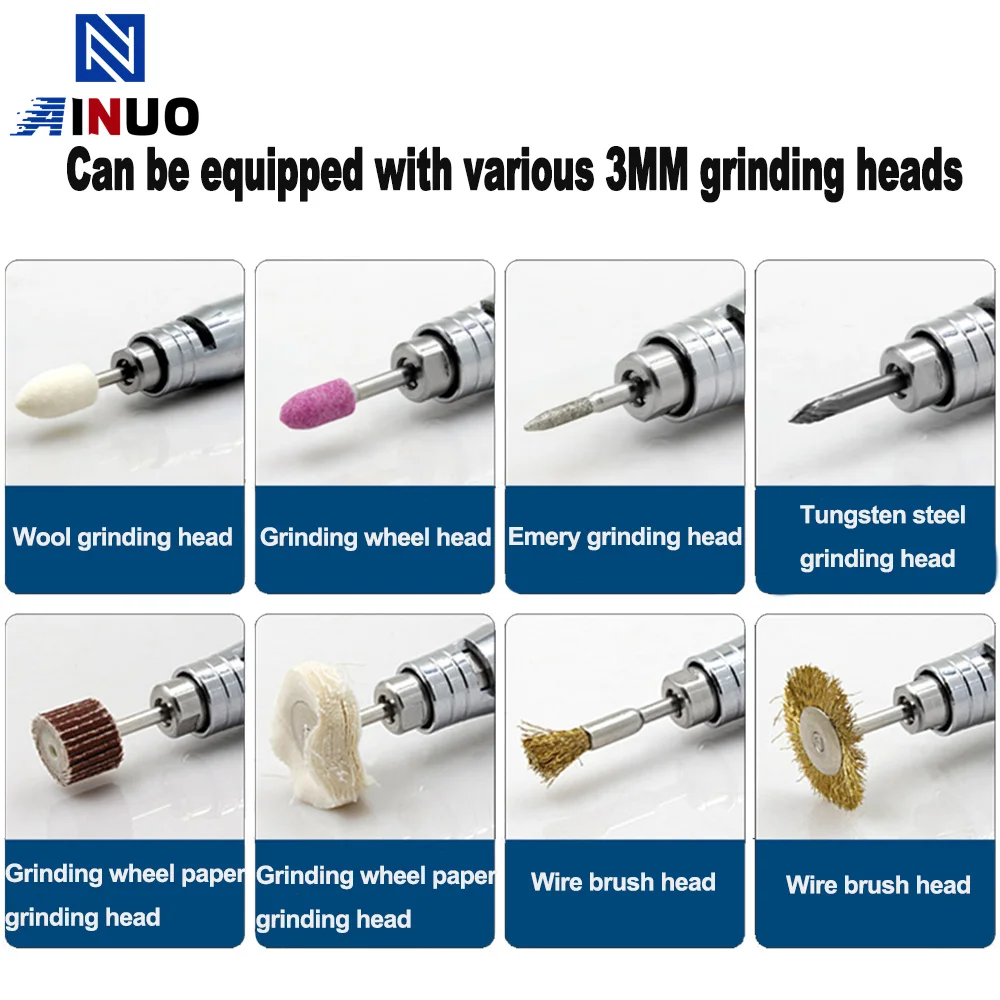 Air Micro Die Grinder Kits Mini Pencil Type Polishing Engraving Tools Pneumatic Grinding Cutting Machine Hand Tool images - 6