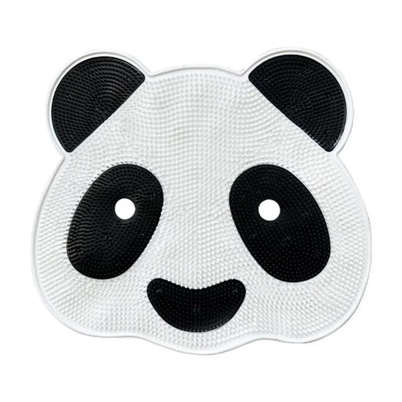 Panda Silicone Massage Pad Bathroom Anti Slip Bathing Back Rubbing Foot Wash Dead Skin Shower Room Floor Pad Bathroom Mat