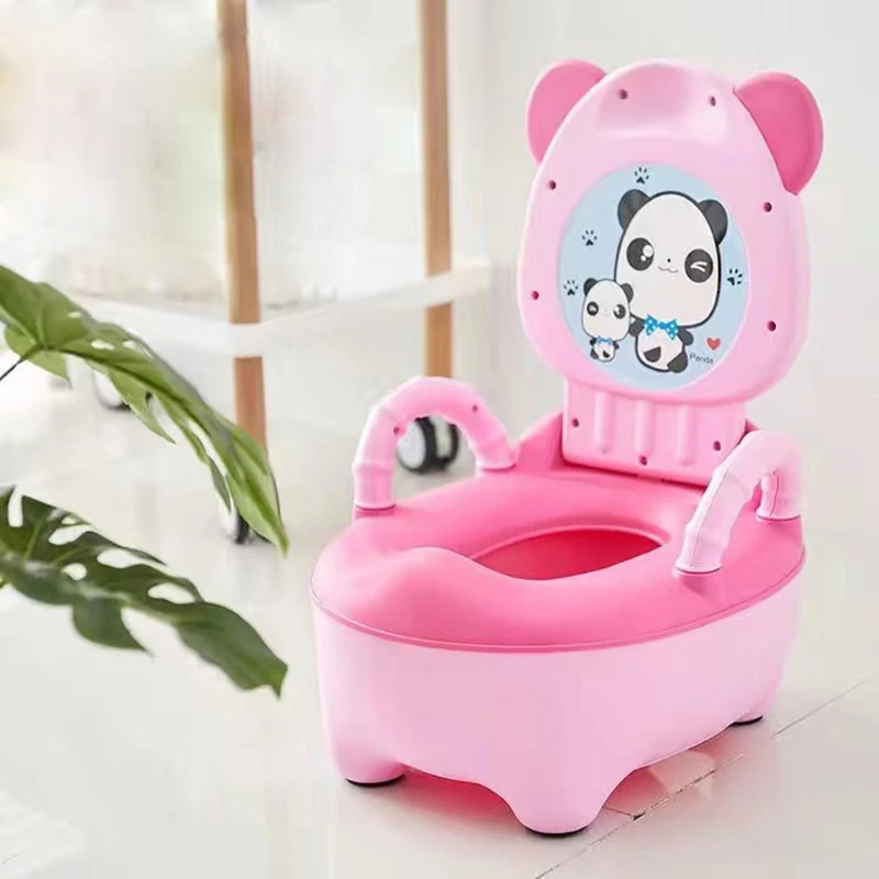 Baby Pots Cartoon Potty Training Toilet Seat Comfortable Backrest Portable Baby Folding Pot For Children Potty Toilet Bedpan 4