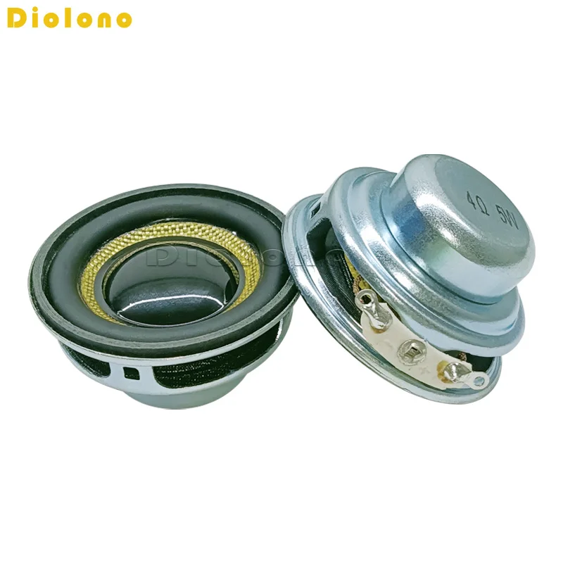 4Ohms 5W 40mm Round 16 Core Dual Neodymium Magnetic Speaker 1.5 inch Yellow Glassfiber Cone Loudspeaker DIY Audio Accessories computer speakers audio speakers
