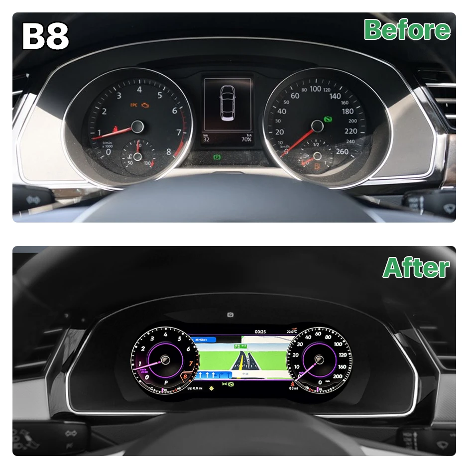 GreenYi LCD ú г    ӵ ȭ, VW Magotan Arteon CC Passat B8 , 12.5 ġ