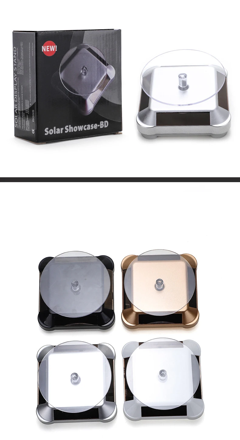 Solar Showcase 360 Automatic Rotating Turntable Jewelry Organizer
