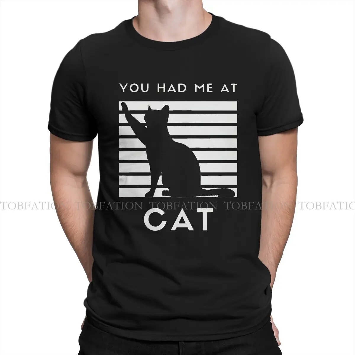 

Футболка мужская с надписью «You Had Me At Cat»