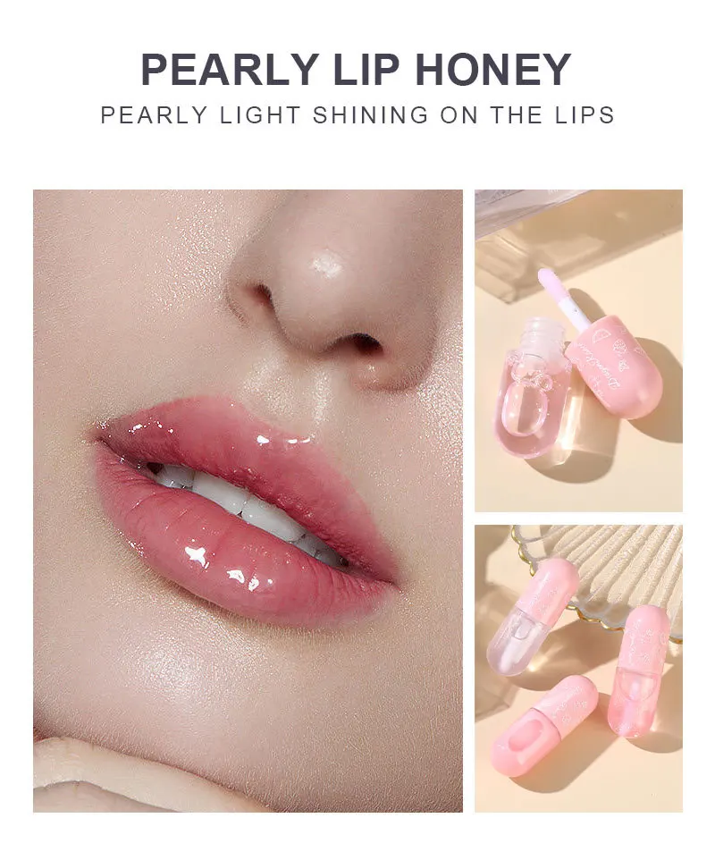 Cute Bear Lipstick Hydrating Lip Glow Oil Moisturizing Lip Gloss Set Makeup Tinted for Lip Care&Dry Lip,Ideal Gift For Festival 6