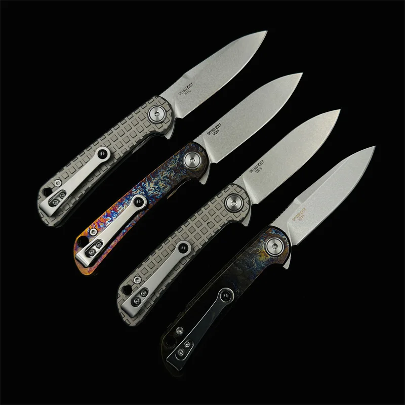 Space SK1502 Folding Knife VG10 Steel Titanium Handle Outdoor Camping Portable angling Knife tool EDC 2