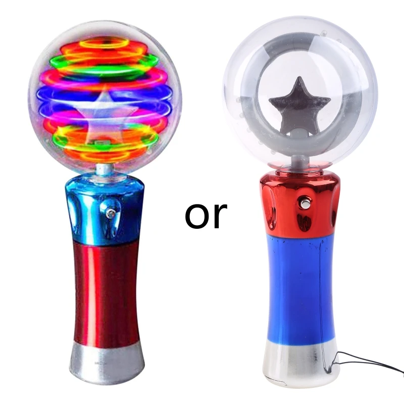 

Flashing Round Ball Sticks Glowing Star Spinning Ball Wand Stick Photo Props Drop Shipping