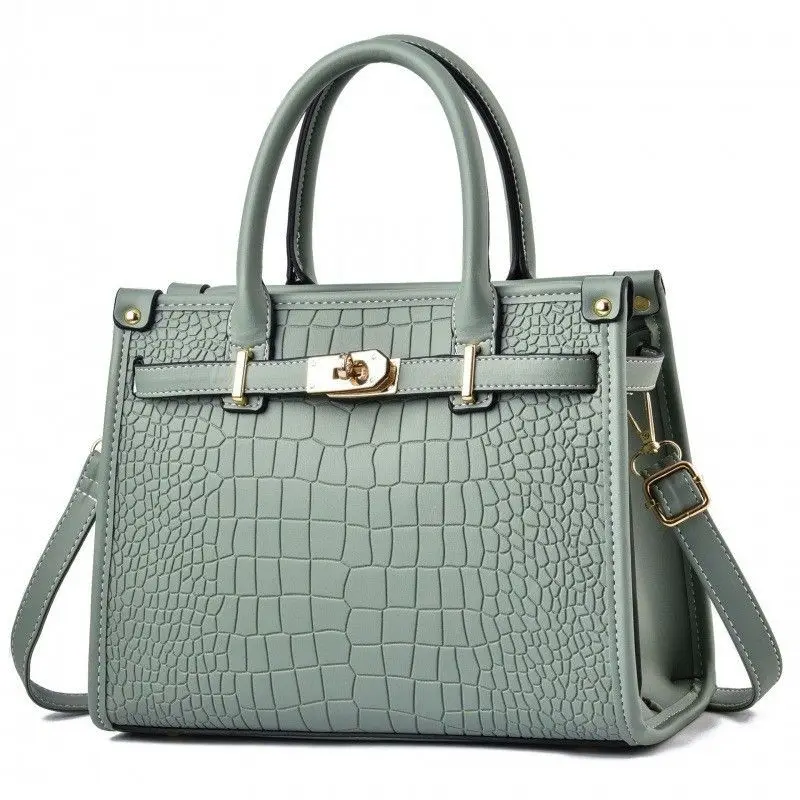 

2024 New Crocodile Pattern Large Shoulder Fashion Messenger Handbag High Sense Women's Bag