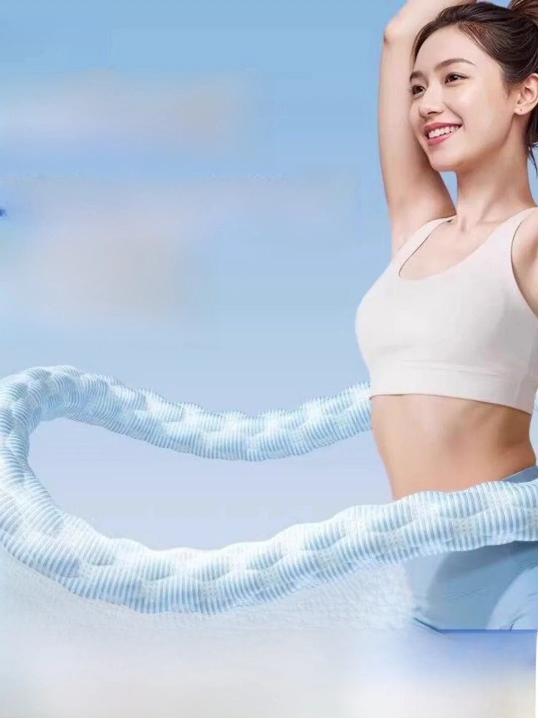 슬리밍 소프트 스프링 훌라후프 여성용 풀랩 복부 슬리밍 무소음 피트니스 운동기구 아이스빈 훌라후프