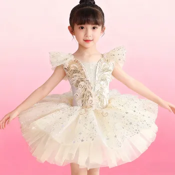 Summer Children's Ballet Dress Dance Girls Princess Dress Tutu Cute Stage Performance Costumes Girl Ballet Leotards Kids Clothes 1