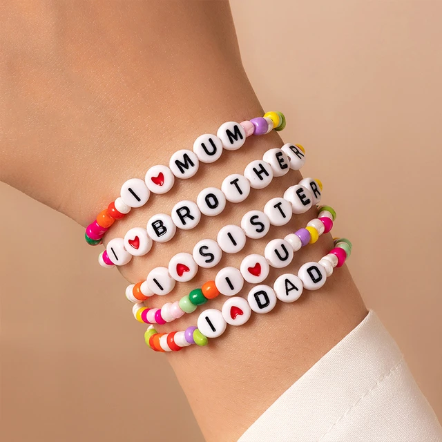 2021 Fashion Boho Custom Bead Letter Bracelet Initial Multicolor Handmade  Cheap Summer Beach Diy Jewelry Gift For Women Men - Customized Bracelets -  AliExpress