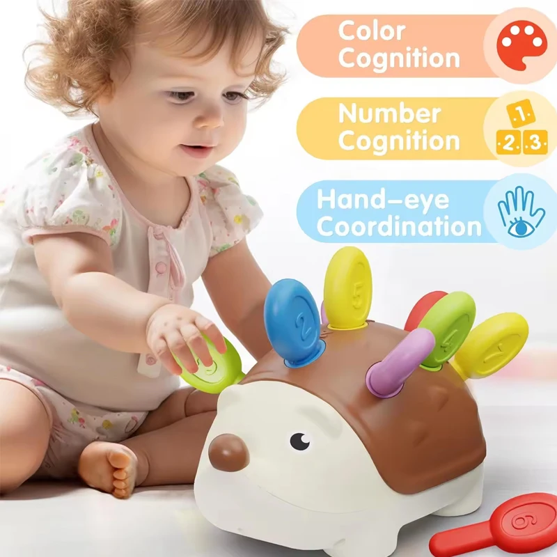 Educational Toys Montessori Fine Motor Toys For Toddlers 1-3 Hedgehog Learning Counting & Sorting Development Sensory Gifts