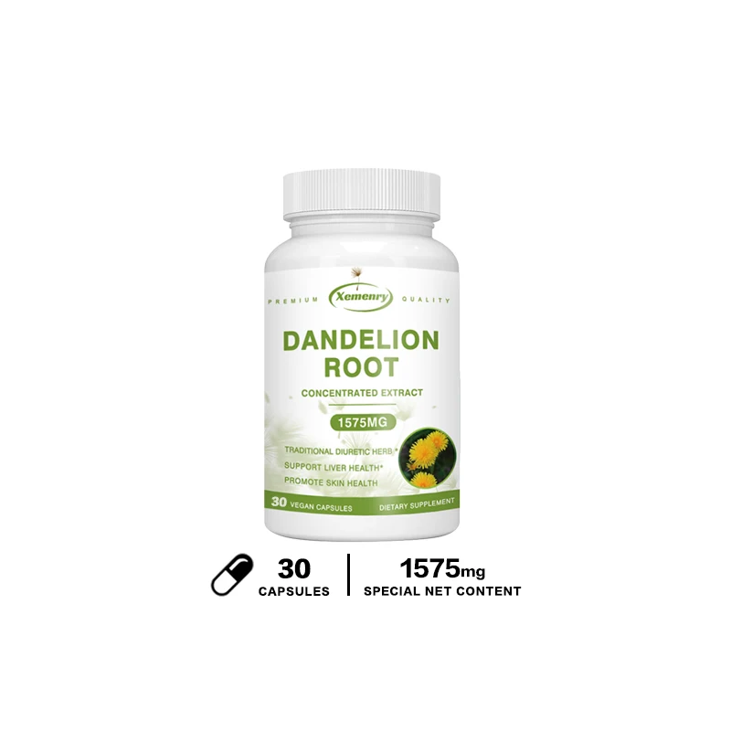 Dandelion Root Extract Capsules for Liver Detox Protection Liver Support Strong Immune System, Normal Blood Pressure & Sugar