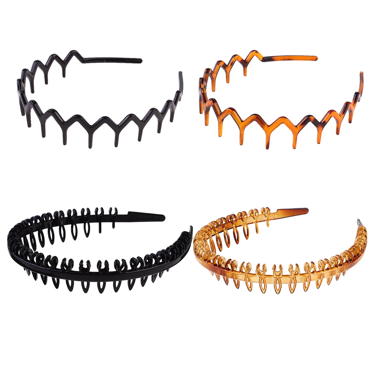 

4 Pcs Vintage Non-slip Headband Hair Tie Anti-Slip Headdress Hoops Comb Women Headwrap Plastic Face Washing Miss
