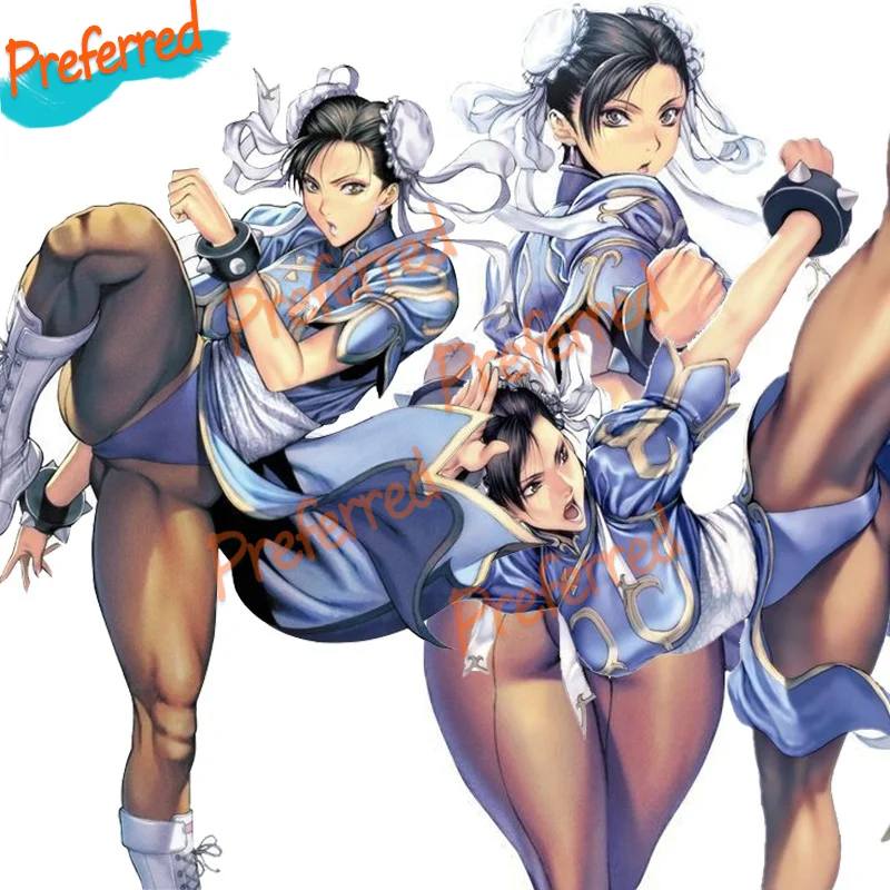 

Аркадные игры Chun Li аниме наклейка для мотокросса для гоночного искусства Настенная Виниловая наклейка для автомобиля высекальная водонепроницаемая ПВХ