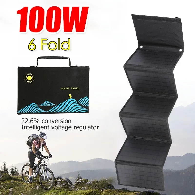 100w-6-fold-solar-panel-folding-bag-usb-dc-output-outdoor-solar-charger-portable-power-bank-phone-charging-power-supply