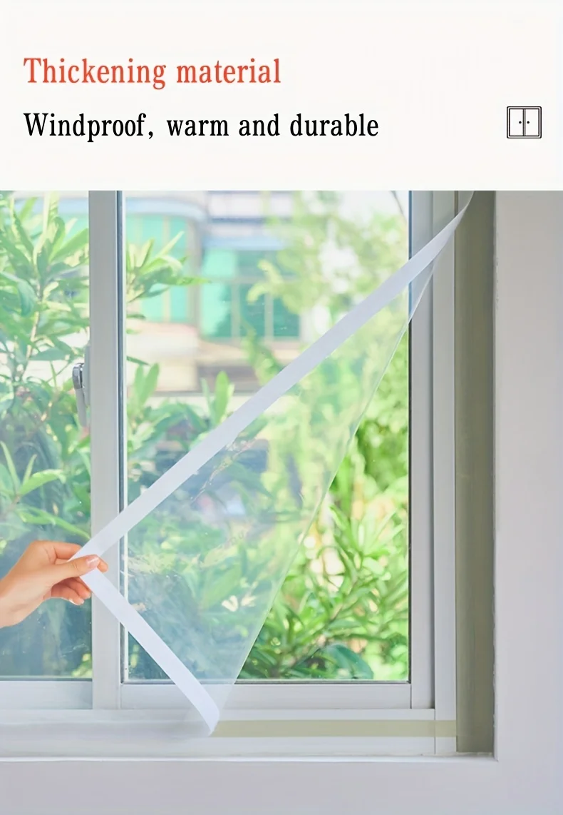 Description Picture 4 of item1 Set Winter Thickened Warm Window Film Bedroom Windshield, Anti-cold Frost-proof Sealed, Transparent Windproof and Dust-proof