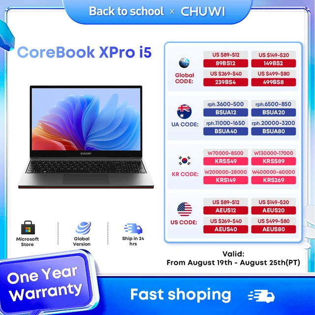 CHUWI CoreBook XPro Laptop Gaming，Intel i5-12450H，16GB RAM 512GB SSD，15.6 inch FHD 1920 * 1080,Windows 11 Laptops,1TB SSD Expand 1
