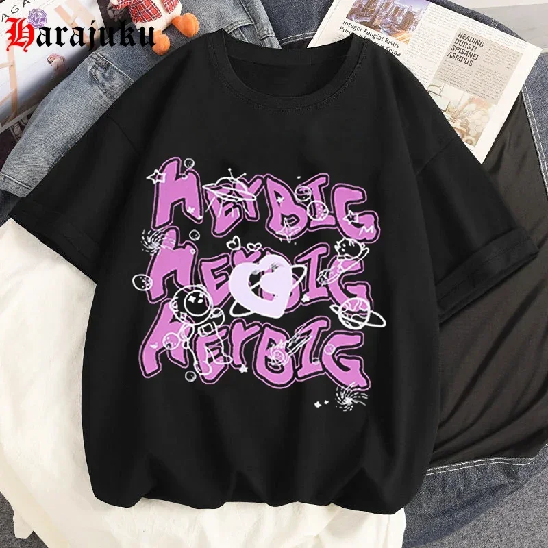 

Fashion Women's T-shirt Harajuku Style Printed Short-sleeved T-shirt Men's Casual All-match Couple T-shirt Oversized Tops Y2k