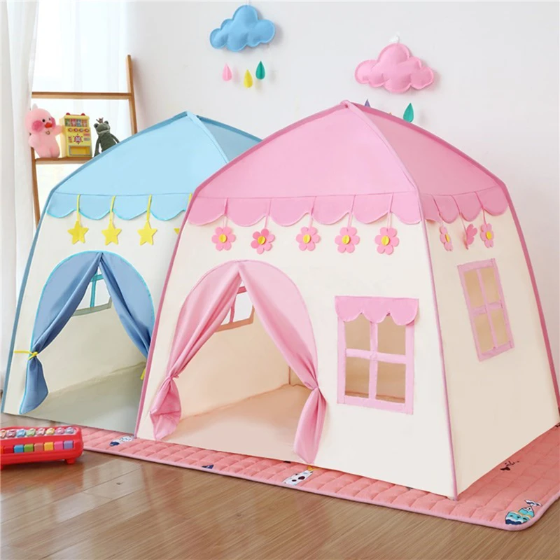 

1.3M Portable Children's Tent Wigwam Folding Kids Tents Tipi Baby Play House Large Girls Princess Castle Child Room Decor