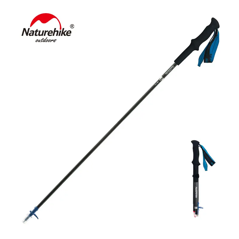 

Naturehike Ultralight 4-sections Foldable Adjustable Trekking Poles Carbon Fiber Walking Hiking Sticks NH18D020-Z