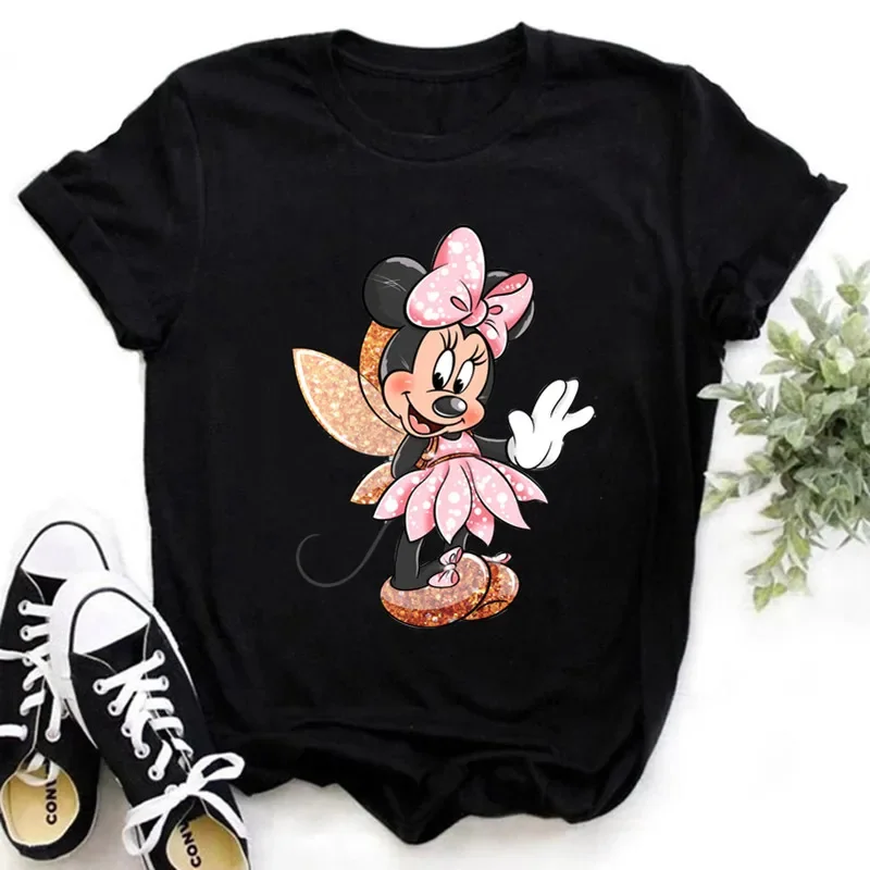 thumbnail image 1 of Camiseta de verano de Minnie Mouse Kawaii para niño y niña, ropa para niño, camiseta de algodón de Disney, camisetas casuales de manga corta para niño, camisetas de moda, 1 of 4