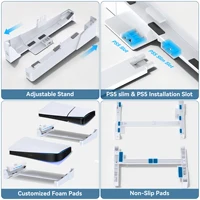 For PS5/PS5 Slim Console Holder PS5 Slim Horizontal Bracket PS5 Base Stand For Playstation 5 Disc & Digital Editions Accessories - Image 4