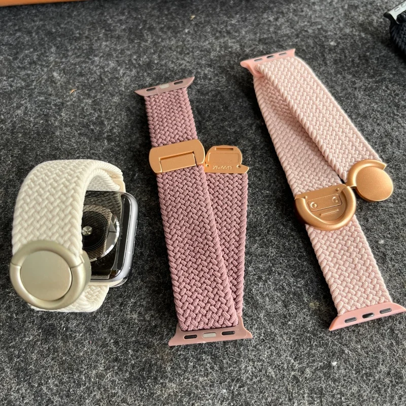 Elegant Braided Magnetic Bracelet Watch Strap – Adjustable and Versatile Design