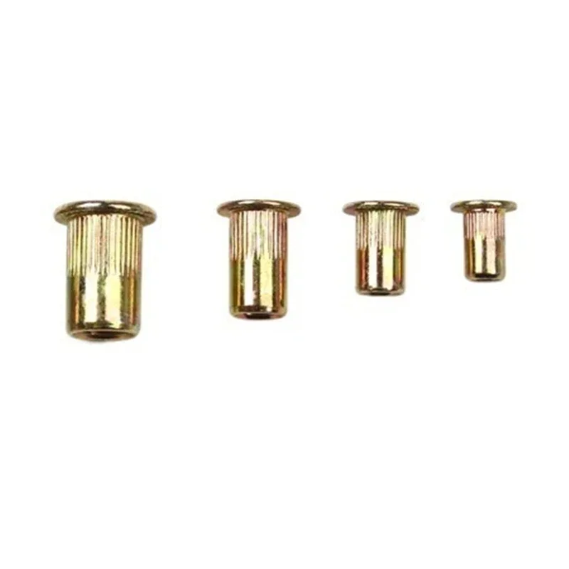 Description Picture 5 of item120pcs M3 M4 M5 M6 Blind Rivet Nut Flat Head Threaded Rivet Insert Nut Cover Rivet Nut Galvanized Carbon Steel