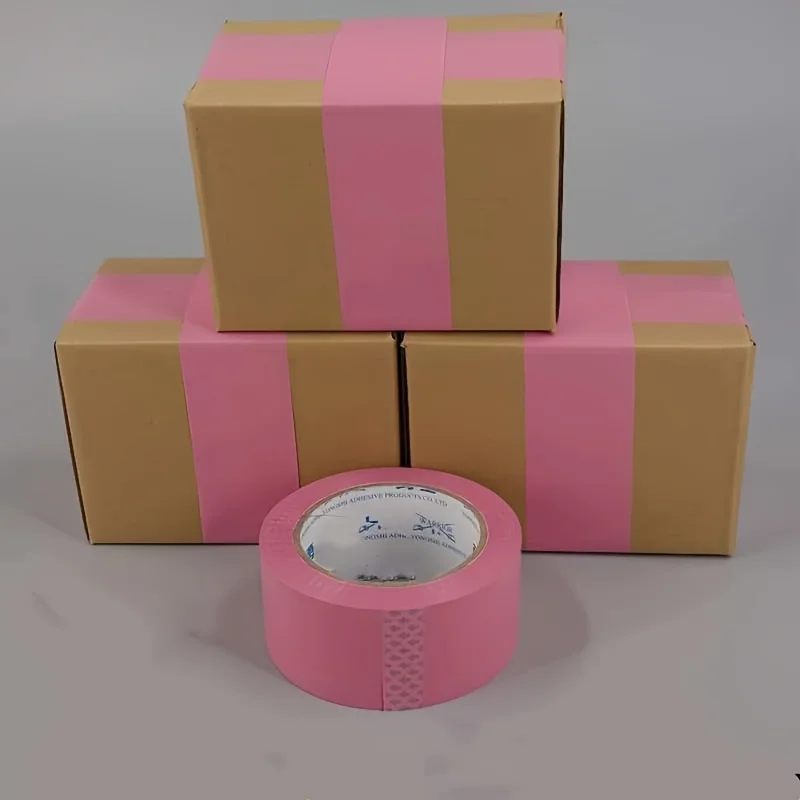 1롤 핑크색 포장 테이프 | 선명한 색상, 높은 접착력, 내구성, 파티 장식, 물류 밀봉, 창고 포장에 이상적